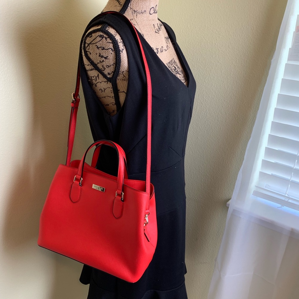 Bold and beautiful Kate Spade red bag and …
